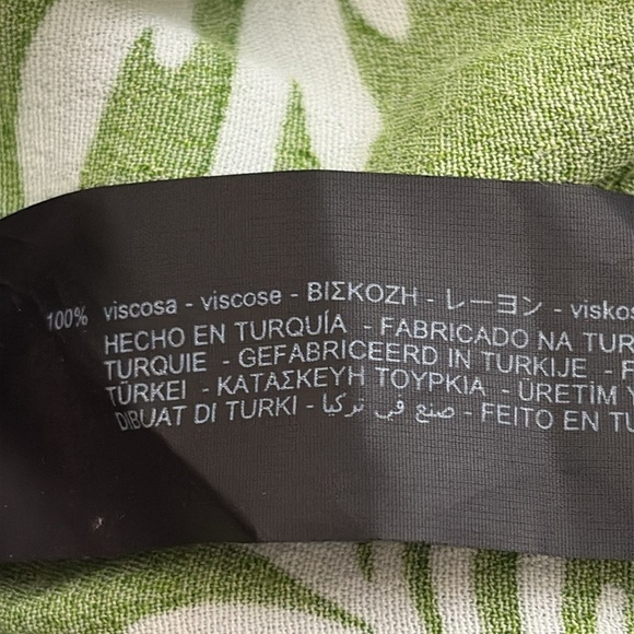 Zara Floral Print Lilou Midi Shirt Dress Belted Tropical Green White Size XS - Picture 14 of 16